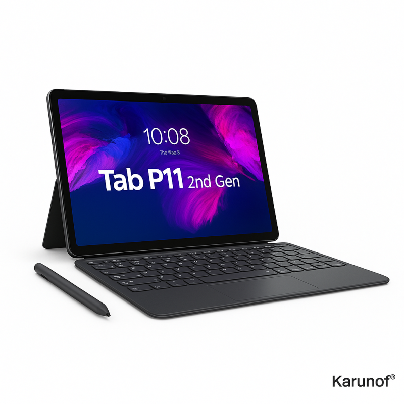 تبلت لنوو تب P11 پرو نسل دوم با حافظه 128 گیگابایت و رم 6 گیگابایت به همراه قلم و کیبورد